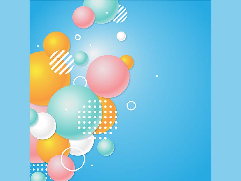 Set of free vector 3D bubble design